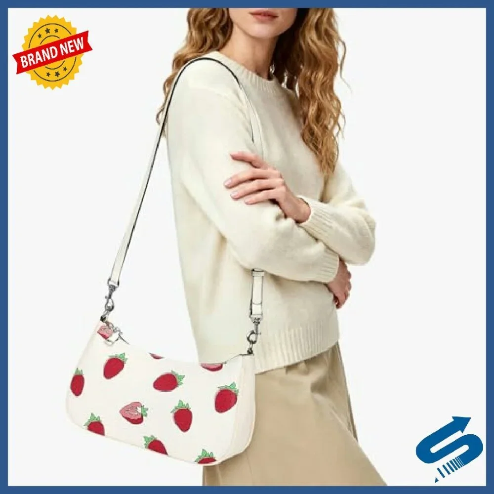 Small Leather Hobo Bag with Removable Straps, 3 Card Slots, Zipper Pouch